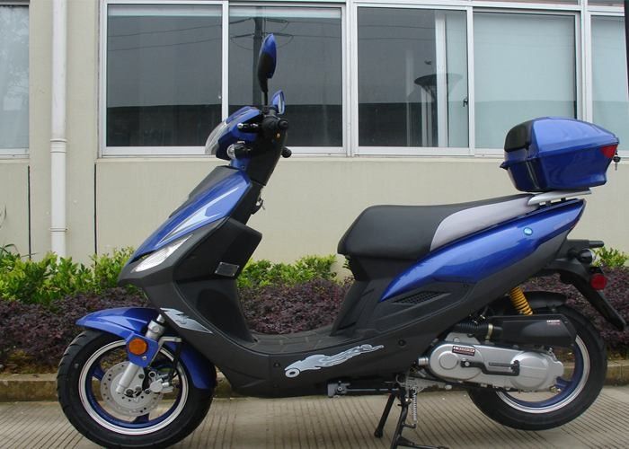Scooteur 50cc bleu adulte du scooteur 12V 7A de cadre en aluminium avec le phare