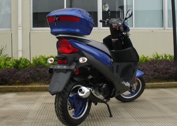Scooteur 50cc bleu adulte du scooteur 12V 7A de cadre en aluminium avec le phare