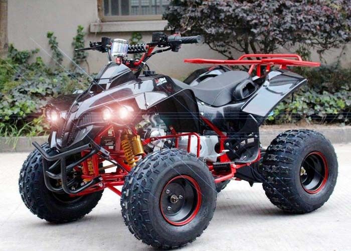 Voitures à quatre roues simples de vélo de quadruple du cylindre 125cc Atv 4 x 4 avec le support arrière/phares lumineux