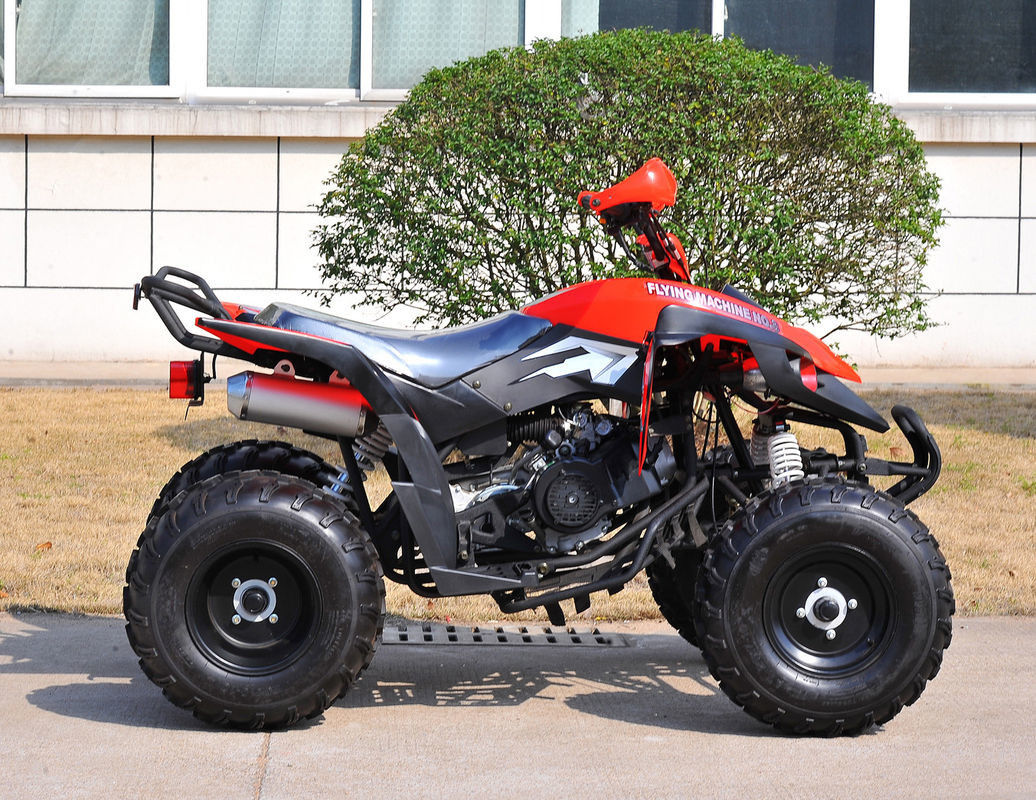 Un véhicules utilitaires de emballage d'Atv du rouge 4 x 4 de la jeunesse ATV 200CC de Seat côte à côte