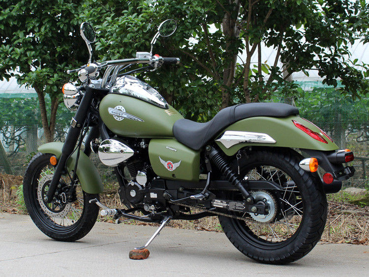 Couperet vert du Bobber 250cc d'armée 90 km/h de basse consommation pétrolière avec la transmission 5 manuelle
