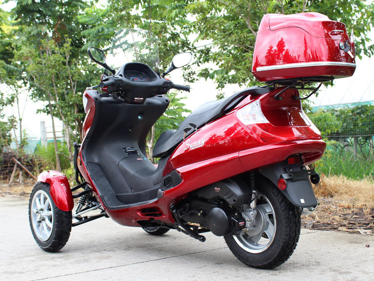 50CC type horizontal tri moto de roue avec le cylindre simple, transmission de commande par courroie
