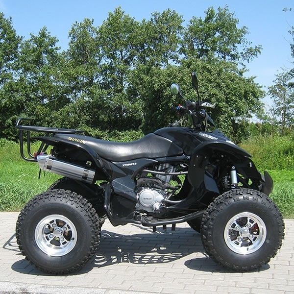 250cc Atv à quatre roues extra de grande taille avec le noir électrique de système de début