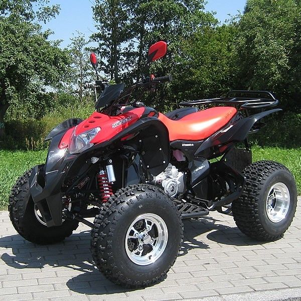 250cc Atv à quatre roues extra de grande taille avec le noir électrique de système de début