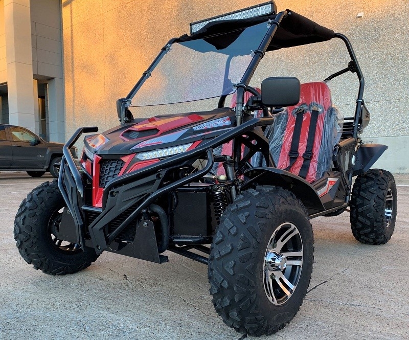 Buggy électrique à démarrage de go-kart refroidi à l'eau avec frein à disque et cylindre simple à 4 temps