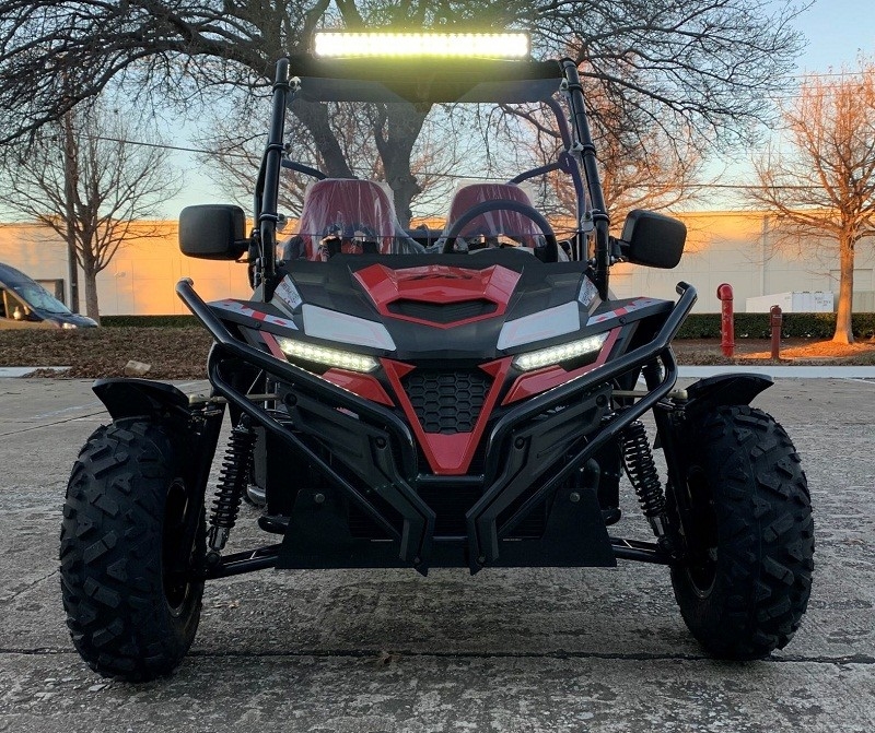 Buggy électrique à démarrage de go-kart refroidi à l'eau avec frein à disque et cylindre simple à 4 temps