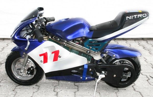 Moto bleue lumineuse de vélo de saleté de couleur/vélo électrique de poche vitesse maximum 30km/H de 350 watts