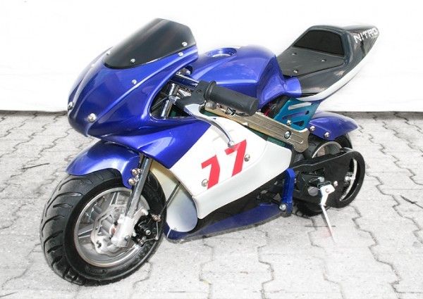 Moto bleue lumineuse de vélo de saleté de couleur/vélo électrique de poche vitesse maximum 30km/H de 350 watts