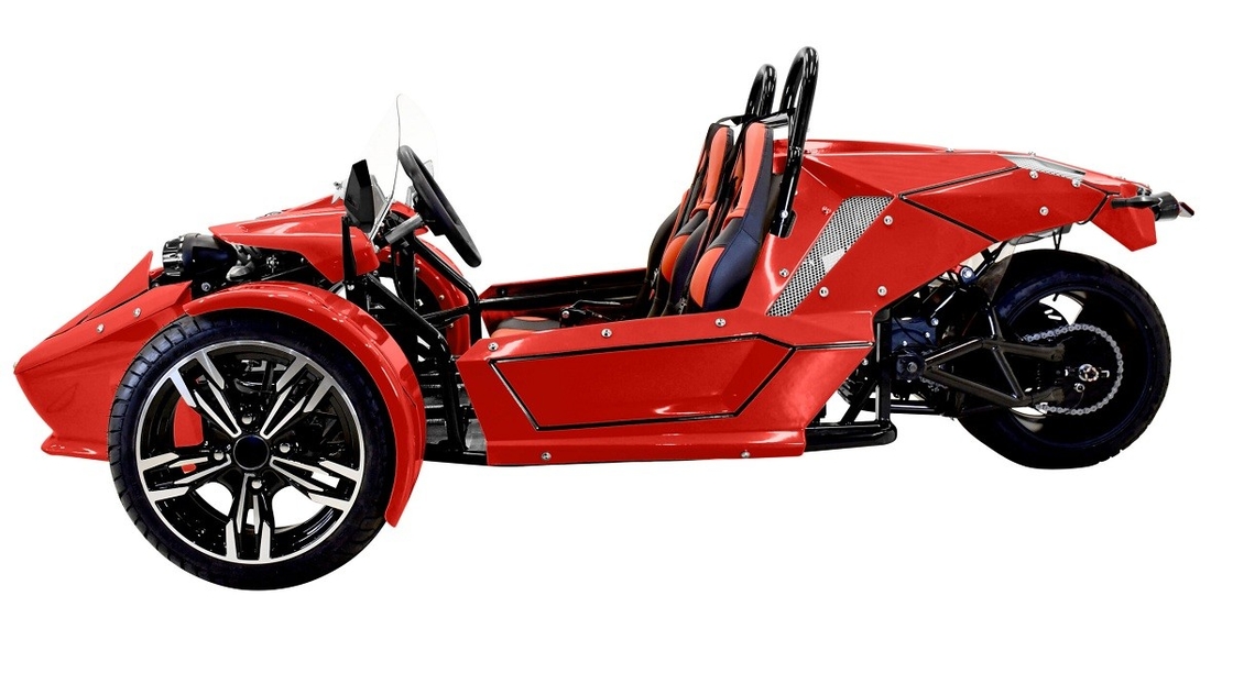 Tri-roue moto E-Spider 72V Trike puissant moteur à entraînement moyen 3000w avec batterie au lithium