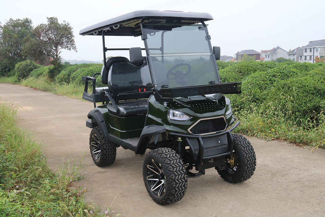 Chariot de golf électrique avec 4 places et support avant 48V/4000W,150A batterie au lithium