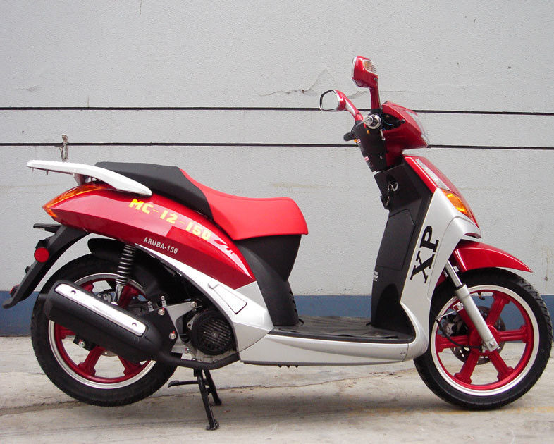 16 l'air forcé adulte de Cvt de frein de Brum d'arrière du scooter 150cc de gaz de pneu de pouce a refroidi le moteur