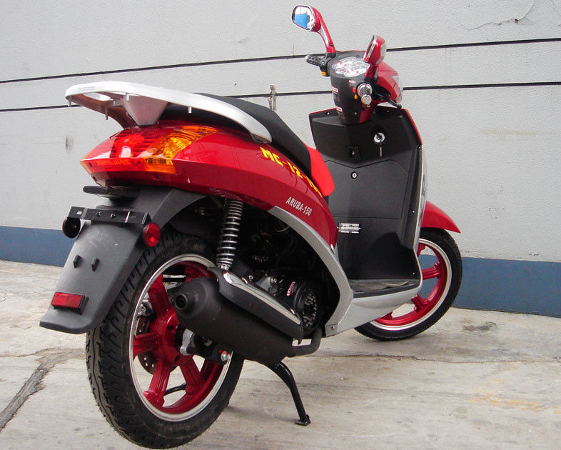 16 l'air forcé adulte de Cvt de frein de Brum d'arrière du scooter 150cc de gaz de pneu de pouce a refroidi le moteur