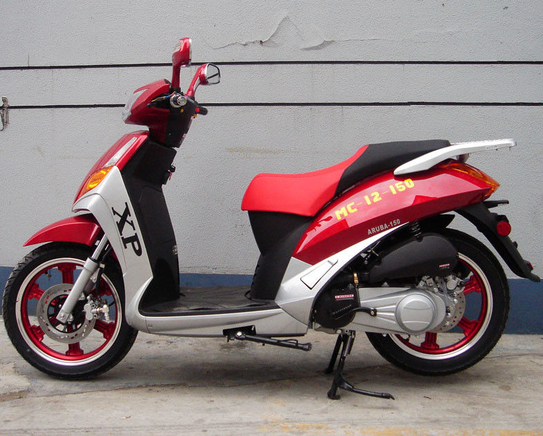 16 l'air forcé adulte de Cvt de frein de Brum d'arrière du scooter 150cc de gaz de pneu de pouce a refroidi le moteur