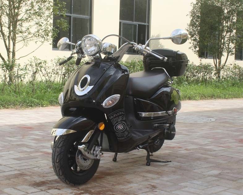 Les scooters alimentés au gaz électriques/coup-de-pied 150cc pour des adultes avec le disque avant élèvent le tambour