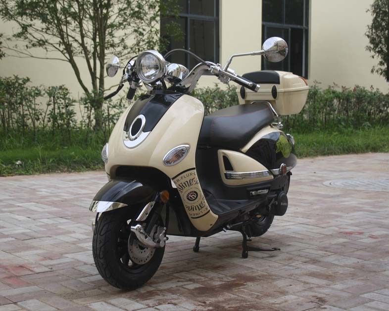 Les scooters alimentés au gaz électriques/coup-de-pied 150cc pour des adultes avec le disque avant élèvent le tambour