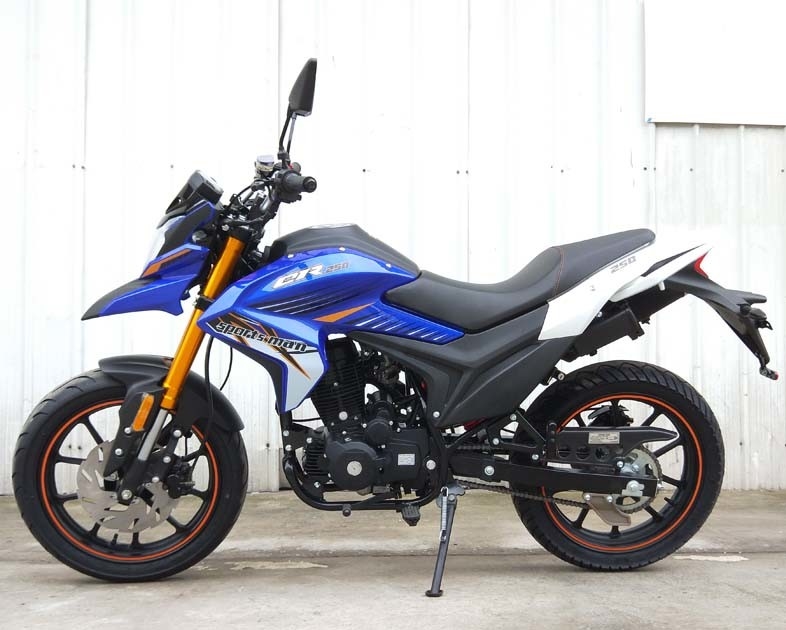5 vitesses décalant la commande à chaînes simple de refroidissement à l'air de cylindre de course haute puissance des motos 4