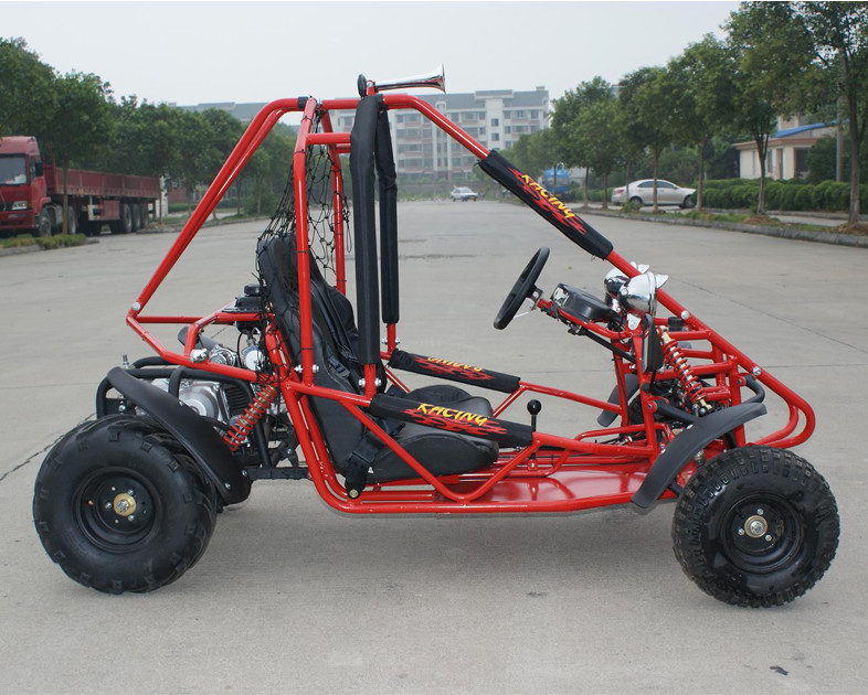 110cc le début siège unique de CDI refroidi par air Electirc vont batterie du frein 12V 6.5AH de plateau de kart