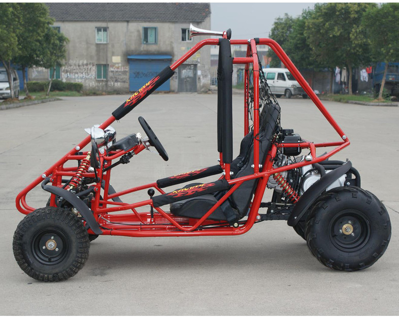 110cc le début siège unique de CDI refroidi par air Electirc vont batterie du frein 12V 6.5AH de plateau de kart