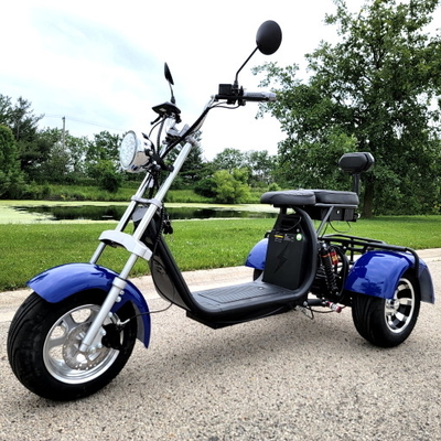 Gros tricycle électrique Harley Chopper Style CityCoco de scooter de pneu de 3 roues E-mod 2000W